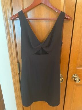 Abercrombie & Fitch Black V-Cowl Mini Dress